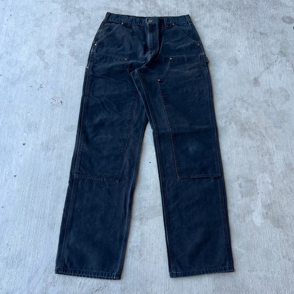 Carhartt black double knee work wear carpenter pants